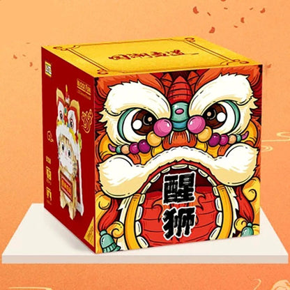 Micro Adorable Lucky Cat in Dancing Lion Onesie Building Sets
