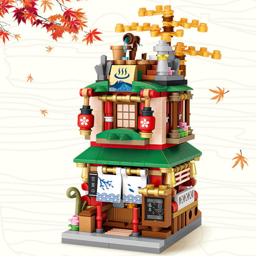 Micro Cute Japanese Stalls Building Sets