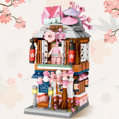 Micro Cute Japanese Stalls Building Sets