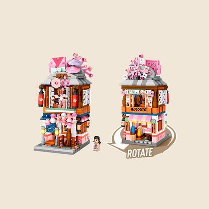Micro Cute Japanese Stalls Building Sets