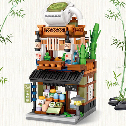 Micro Cute Japanese Stalls Building Sets