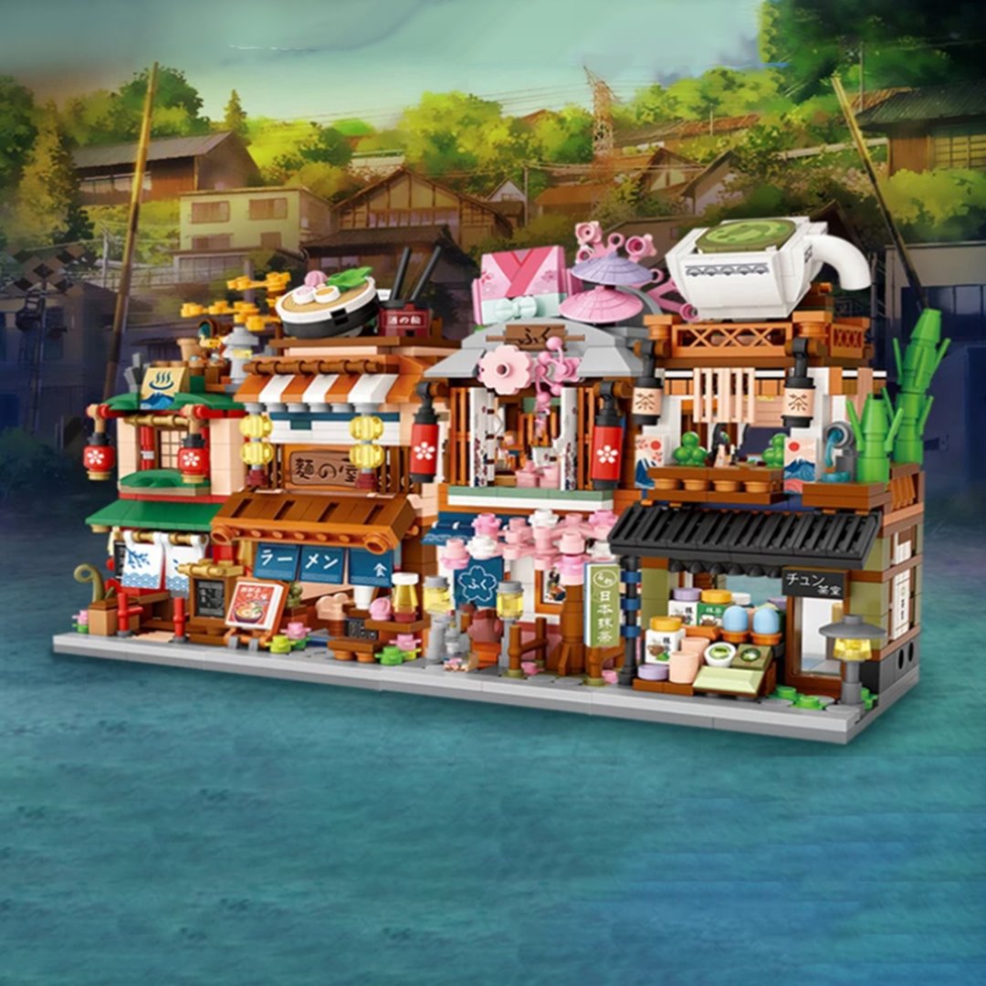 Micro Cute Japanese Stalls Building Sets
