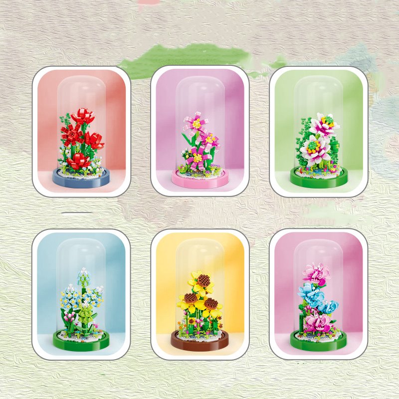 Micro Flowers in a Dome Building Set