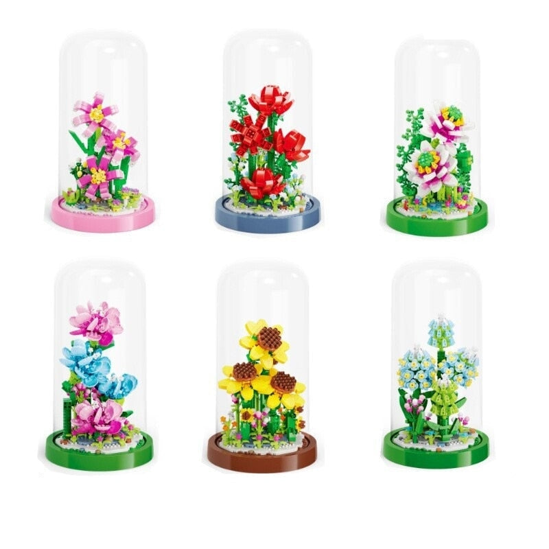 Micro Flowers in a Dome Building Set