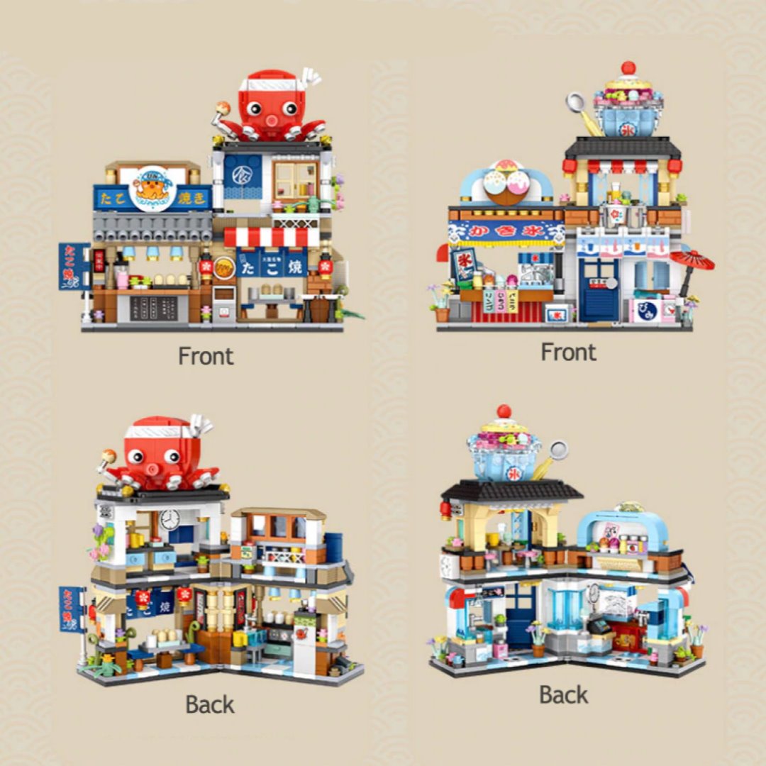 Micro Japanese Desserts Cafe Building Sets