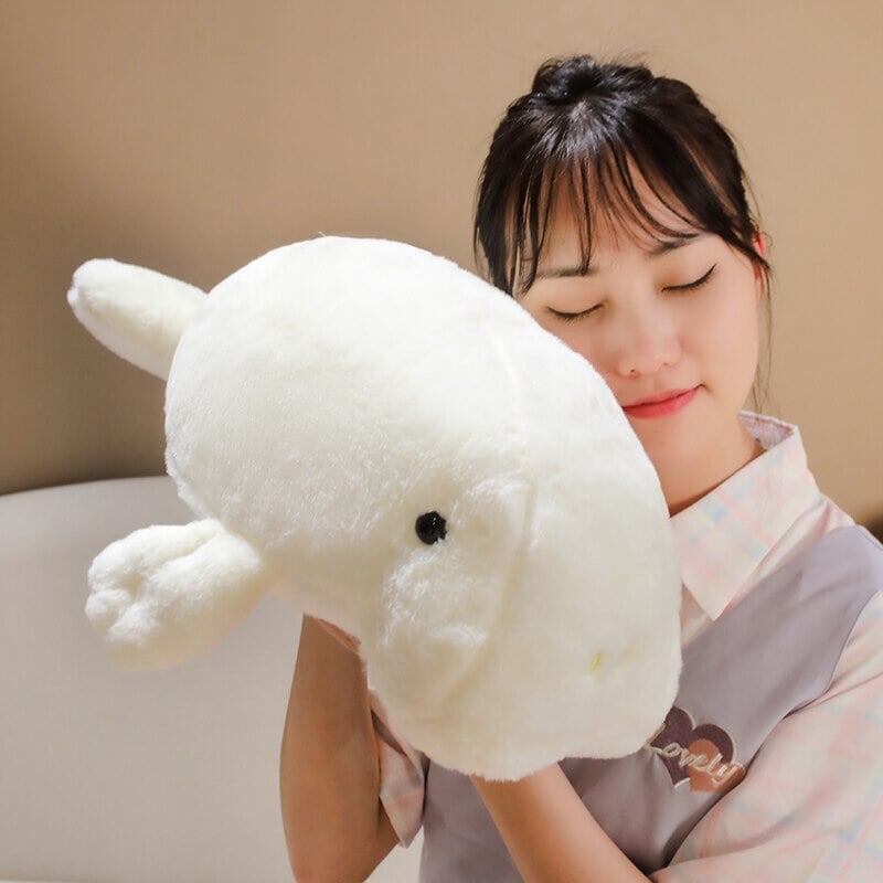 Milo the Fluffy White Manatee Plush