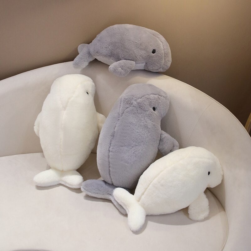 Milo the Fluffy White Manatee Plush