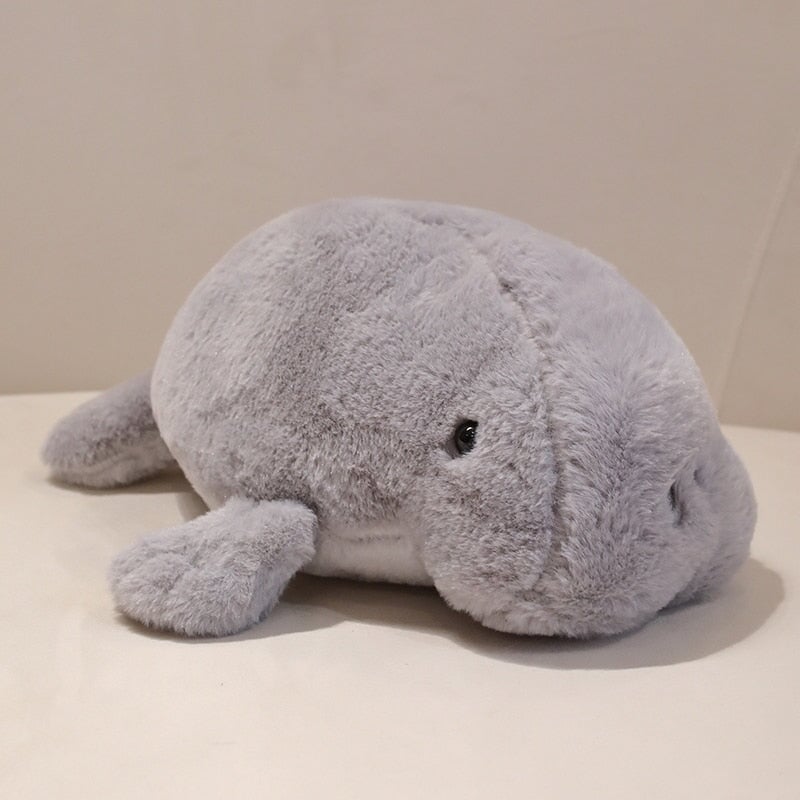 Milo the Fluffy White Manatee Plush