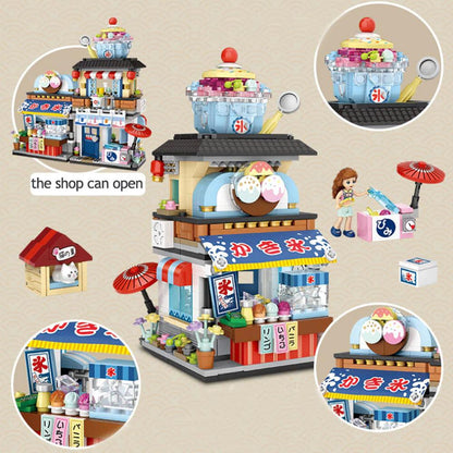 Micro Japanese Desserts Cafe Building Sets