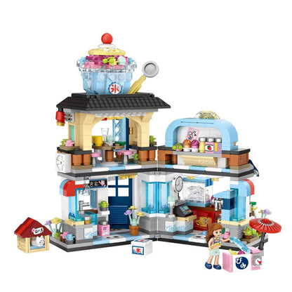 Micro Japanese Desserts Cafe Building Sets