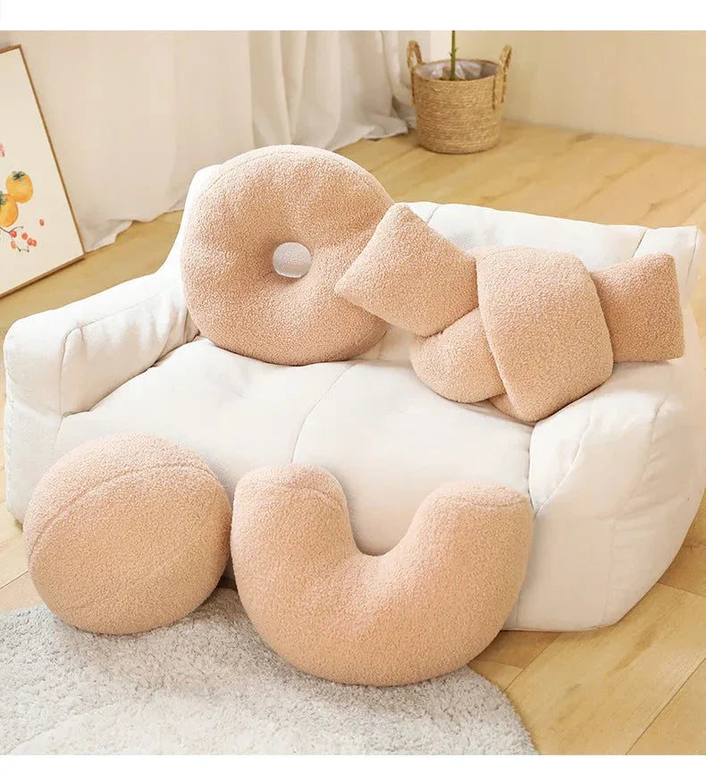 Minimalist Shapes Moon Ball Pillow Plushies