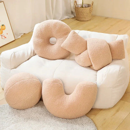 Minimalist Shapes Moon Ball Pillow Plushies