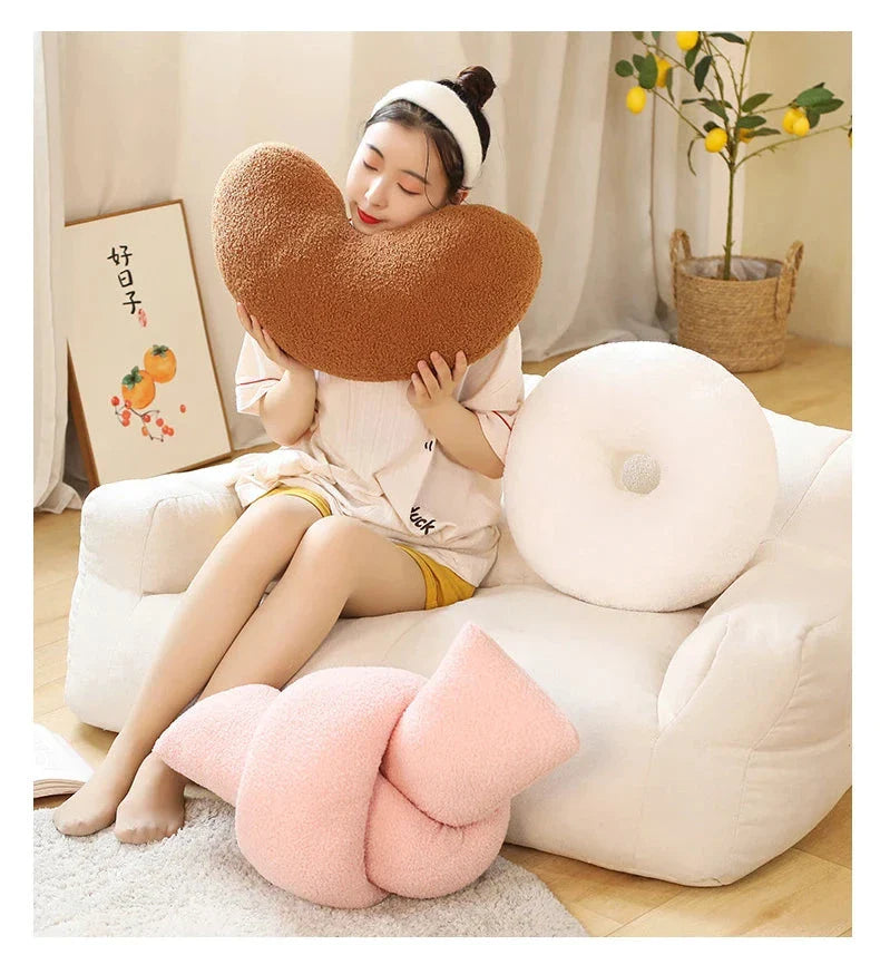 Minimalist Shapes Moon Ball Pillow Plushies
