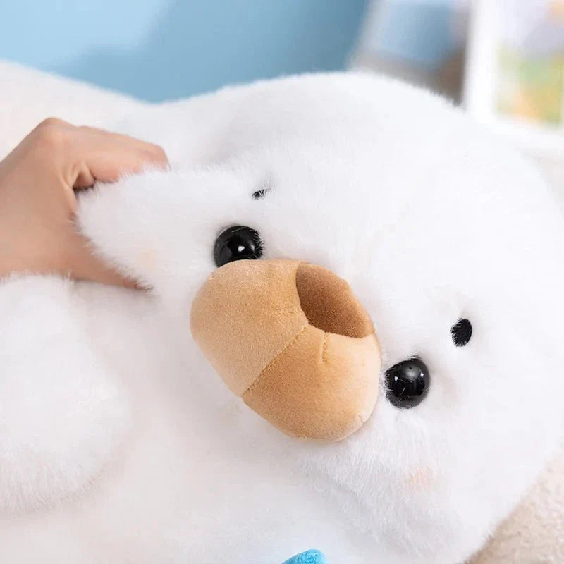 Mochi Seal Plushie with Fish