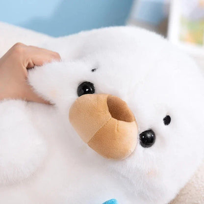 Mochi Seal Plushie with Fish