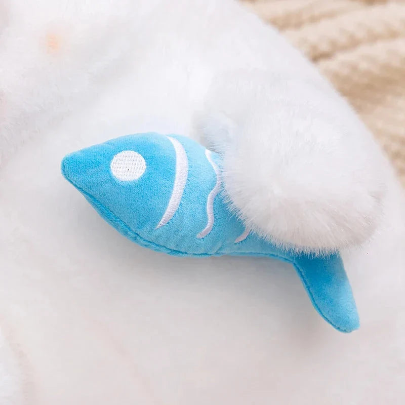 Mochi Seal Plushie with Fish