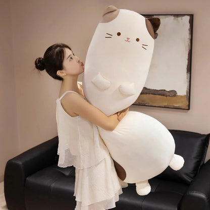 Mochi the Long Snuggly Spotted Cat Plush