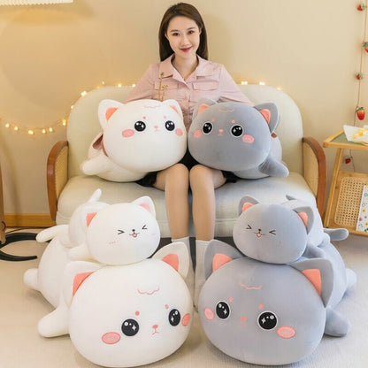 Momo & Nala the Kawaii Laying Cat Plushies