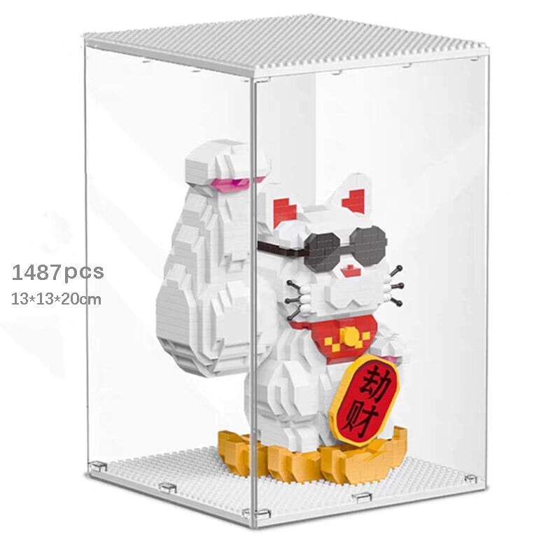 Muscle Lucky Cat & Kimono Outfit Nano Building Blocks