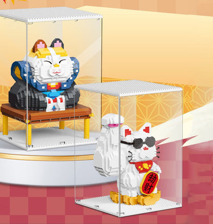 Muscle Lucky Cat & Kimono Outfit Nano Building Blocks