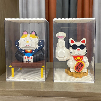 Muscle Lucky Cat & Kimono Outfit Nano Building Blocks