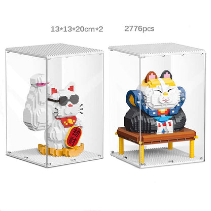 Muscle Lucky Cat & Kimono Outfit Nano Building Blocks