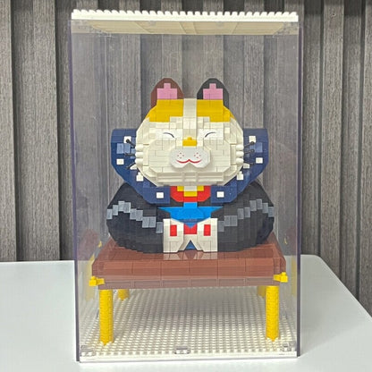 Muscle Lucky Cat & Kimono Outfit Nano Building Blocks