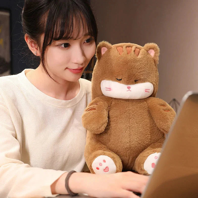 Napping Noodle Cat Plush