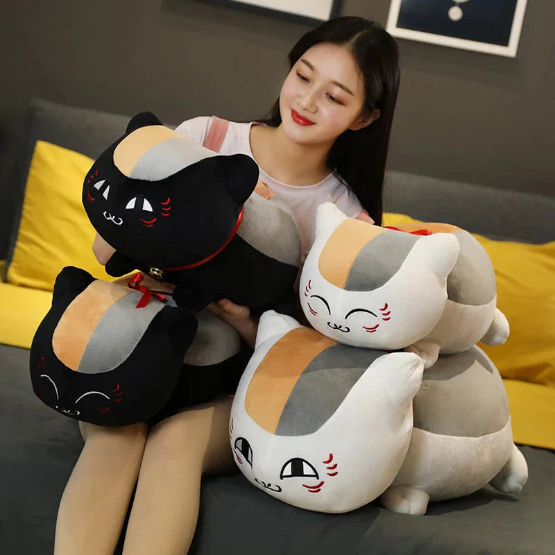 Natsume Yuujinchou Nyanko Cat White Black Plushie