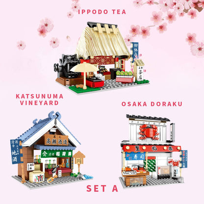 Nippombashi Dori Street Japanese Restaurants Building Sets