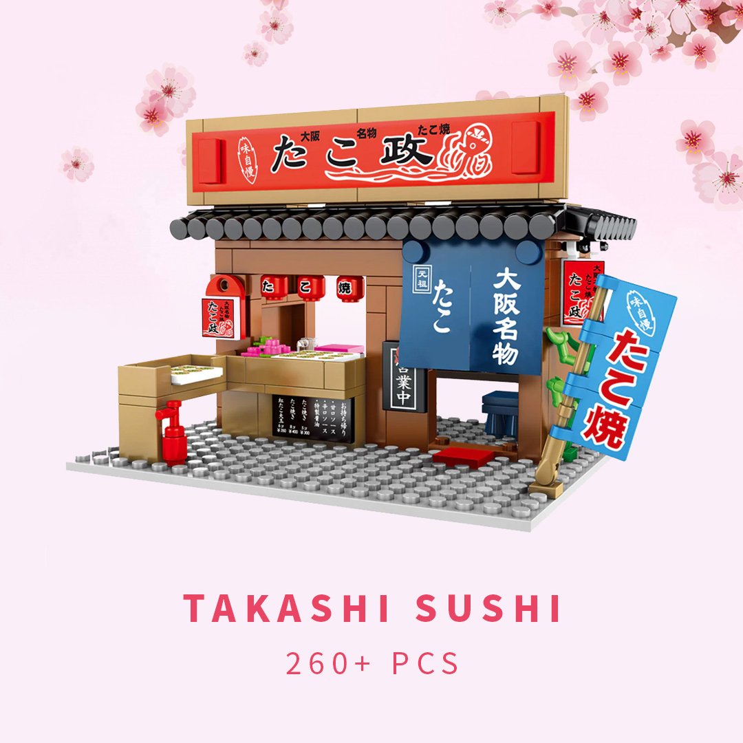 Nippombashi Dori Street Japanese Restaurants Building Sets