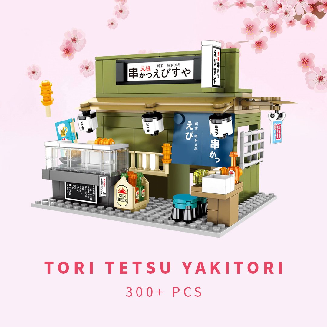 Nippombashi Dori Street Japanese Restaurants Building Sets