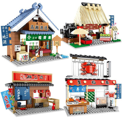 Nippombashi Dori Street Japanese Restaurants Building Sets