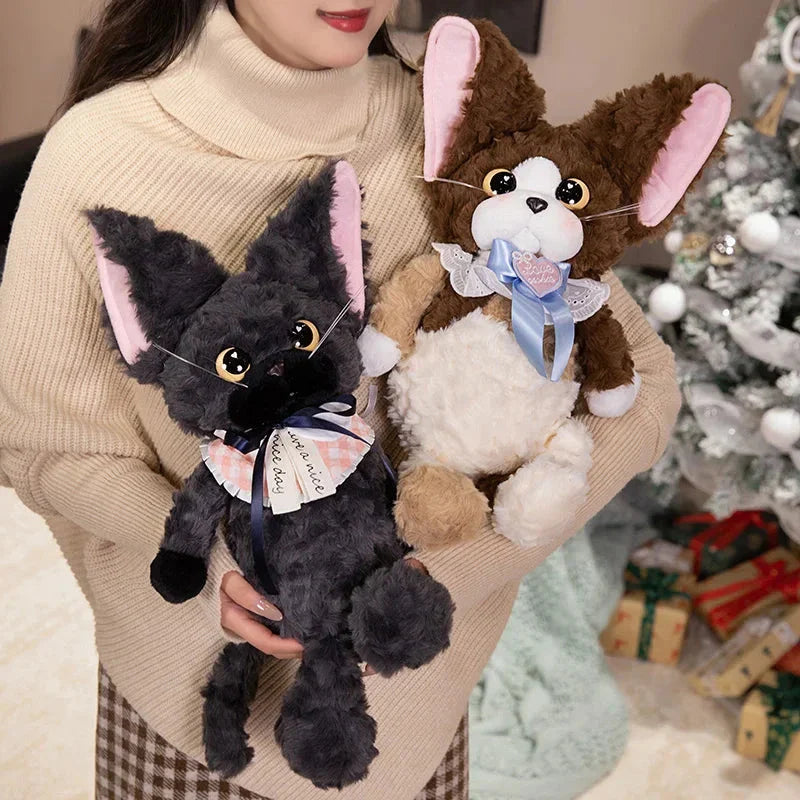 Noirou, Mewsette, and Truffle the Fluffy Cat Plushie Family