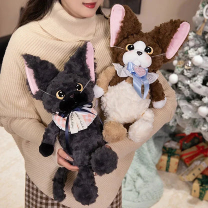 Noirou, Mewsette, and Truffle the Fluffy Cat Plushie Family