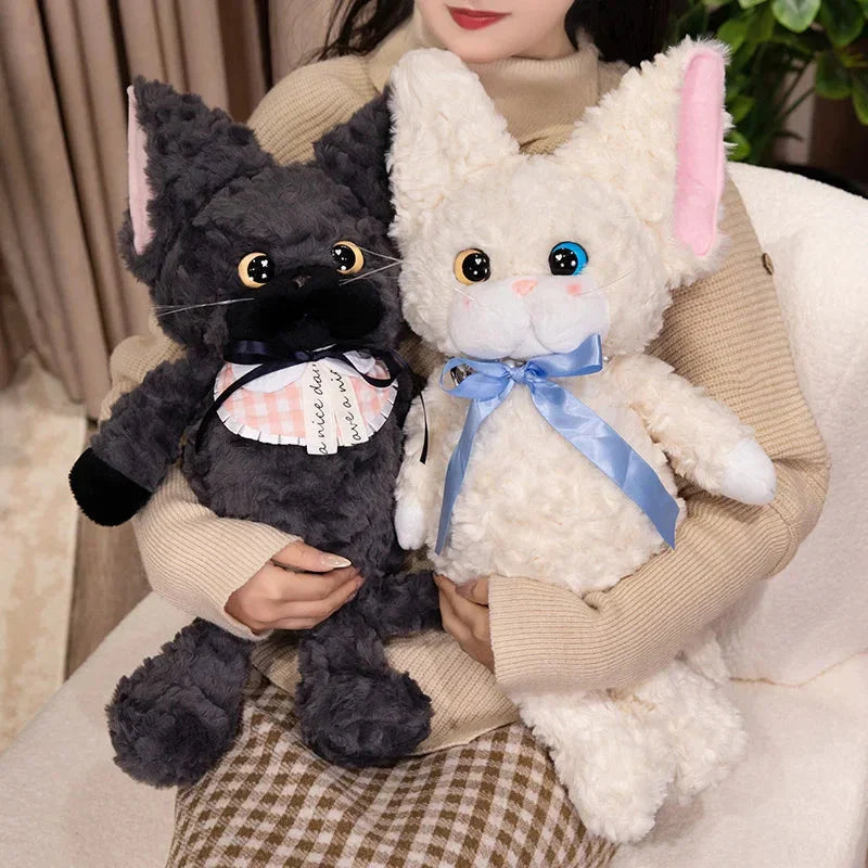 Noirou, Mewsette, and Truffle the Fluffy Cat Plushie Family
