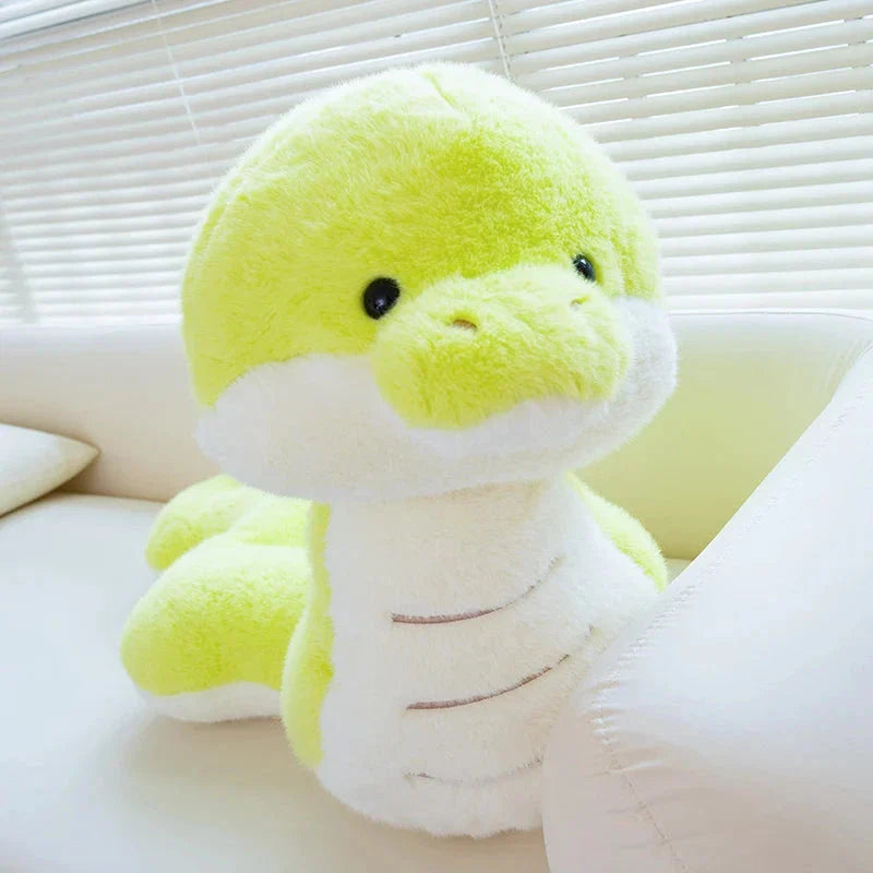Noodles the Long Green Fluffy Snake