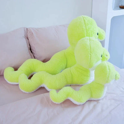 Noodles the Long Green Fluffy Snake