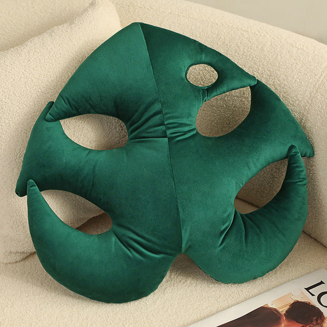 Nordic Green Lifelike Leaf Plushies Pillow
