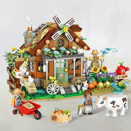 Old MacDonald Farm House Micro Building Block