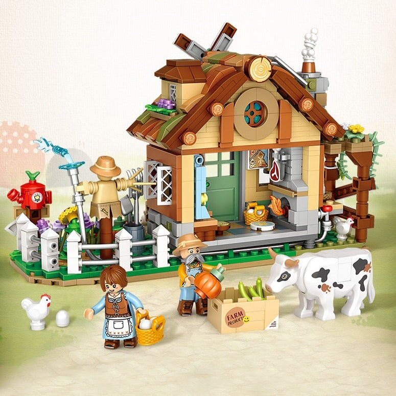 Old MacDonald Farm House Micro Building Block