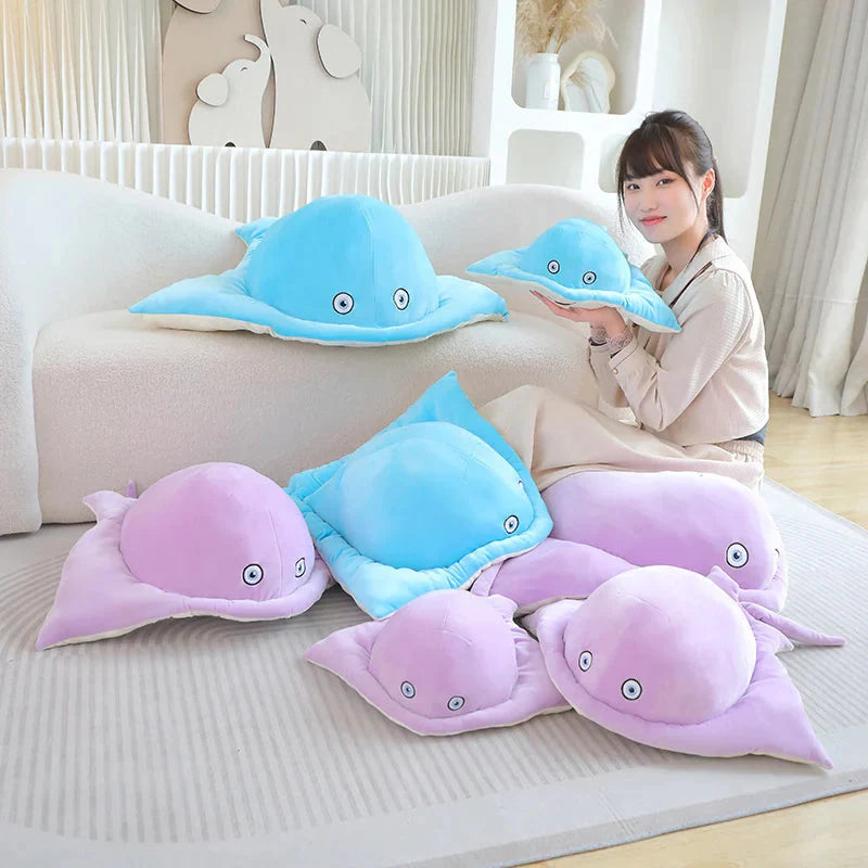 Pastel Purple Blue Stingray Plushies
