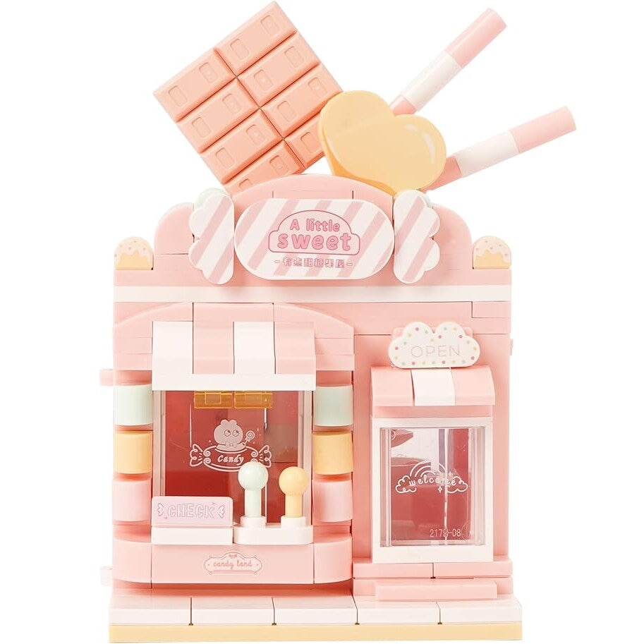 Pet Candy Bakery Book Folding Micro City Building Sets