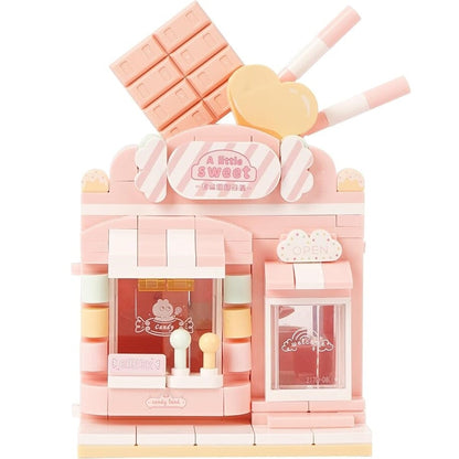 Pet Candy Bakery Book Folding Micro City Building Sets