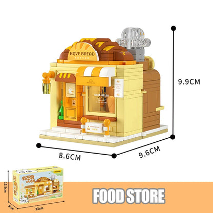 Pet Candy Bakery Book Folding Micro City Building Sets