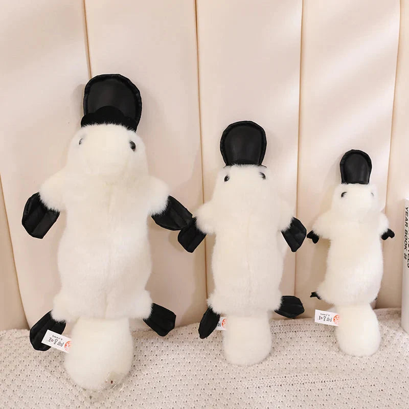Pleep the Fluffy Brown & White Platypus Plush