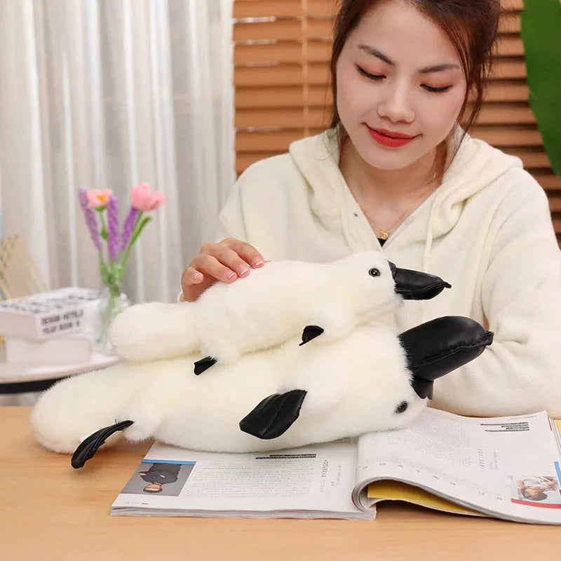 Pleep the Fluffy Brown & White Platypus Plush