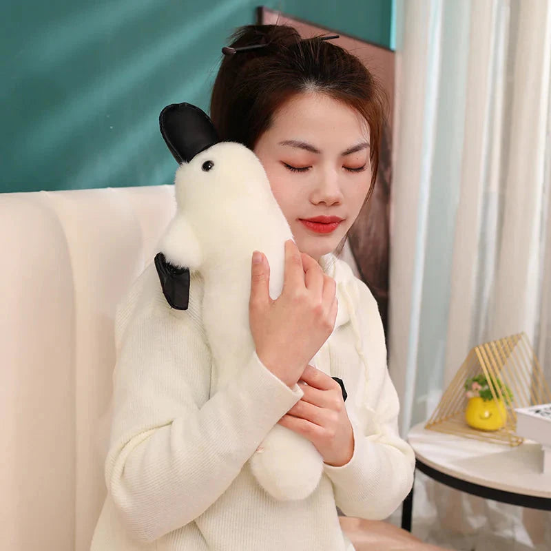 Pleep the Fluffy Brown & White Platypus Plush