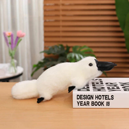 Pleep the Fluffy Brown & White Platypus Plush
