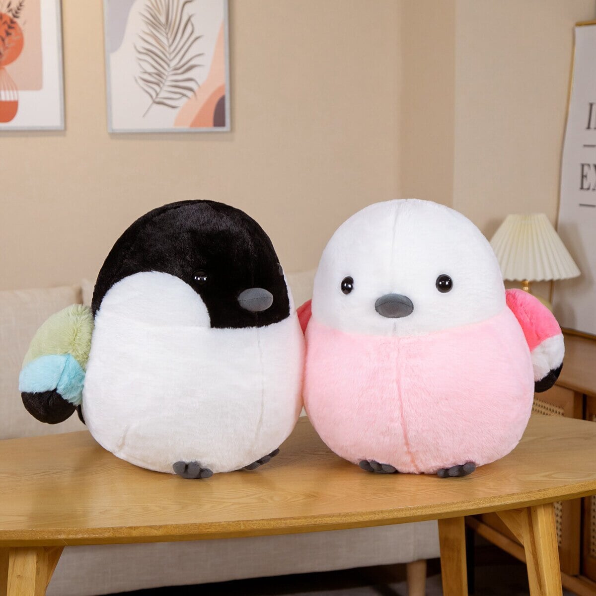 Puffy Vibrant Bird Plushies